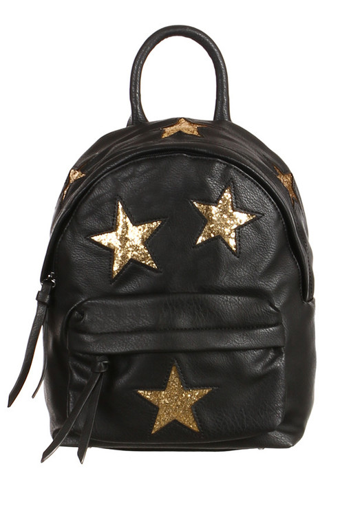 Dámsky koženkový batoh s hviezdami do mesta